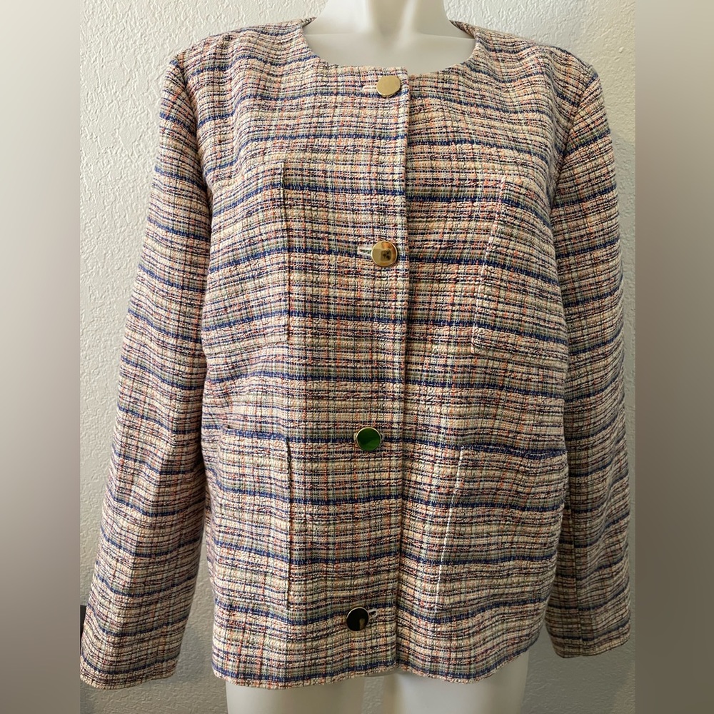 Halogen 1X Tweed Jacket NWOT